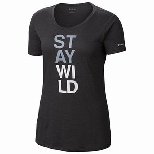 Columbia Word Block™ Tee Dam Svarta (YQLXJ2641)